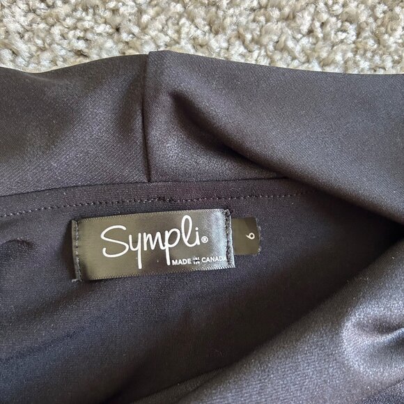 Sympli Black Long Sleeve Draped Collar Top Womens Size 6 - Picture 3 of 9